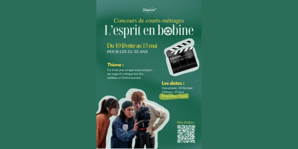 Projection des films du concours de courts-métrages « L&rsquo;esprit en bobine » – Vendredi 5 juin à partir de 20h – séance gratuite